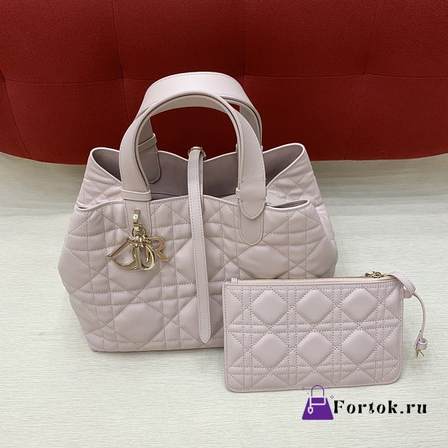 Fortok Dior Toujours bag Pink Macrocannage Calfskin 28x21x19cm - 1