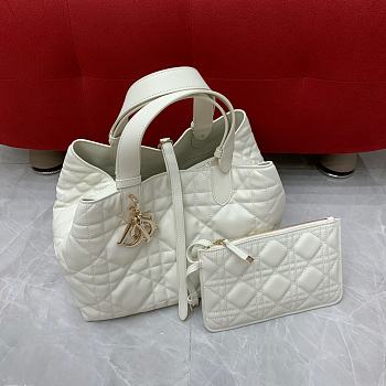 Fortok Dior Toujours bag Latte Macrocannage Calfskin28x21x19cm 