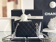 Fortok Chanel 25C Mini Tote Bag in black caviar 11x20x4cm - 3