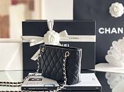 Fortok Chanel 25C Mini Tote Bag in black caviar 11x20x4cm - 2