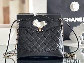 Fortok Chanel 31 mini shopping bag Black 22*24.5*5cm