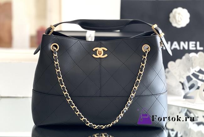 Fortok Chanel 25 Tote Bag Black 36:24:14cm - 1