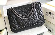 Fortok Chanel 2.55 CoCo black Silver Hardware 28cm - 6