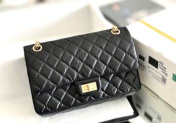 Fortok Chanel 2.55 CoCo black Gold Hardware 24cm