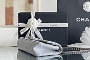 Fortok Chanel 2.55 CoCo Grey Silver Hardware 24cm  - 4