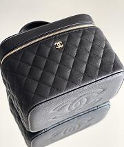 Fortok Chanel Vanity Case Top Handle Black 15 x 20.5 x 13cm - 6