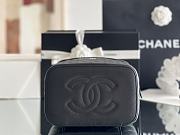 Fortok Chanel Vanity Case Top Handle Black 15 x 20.5 x 13cm - 3