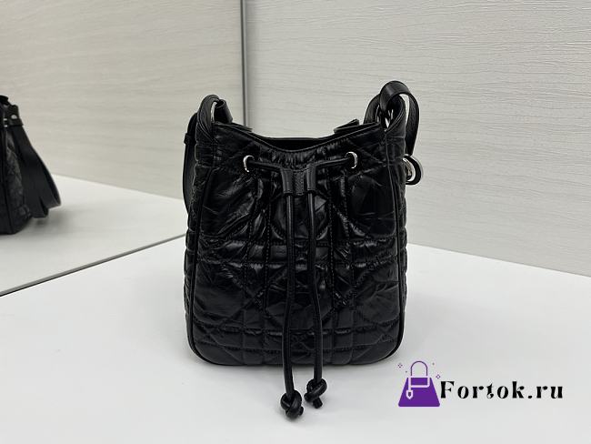 Fortok Dior  D-Motion Bucket Bag Black 18.5x20.5x11cm - 1