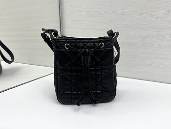 Fortok Dior  D-Motion Bucket Bag Black Gold Hardware 18.5x20.5x11cm