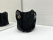 Fortok Dior  D-Motion Bucket Bag Black Gold Hardware 18.5x20.5x11cm - 4