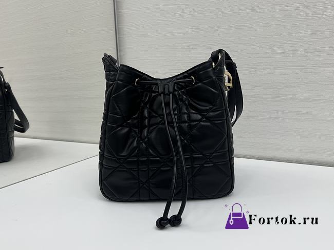 Fortok Dior  D-Motion Bucket Bag Black Gold Hardware 23 x 24 x 13cm - 1