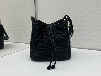 Fortok Dior  D-Motion Bucket Bag Black Gold Hardware 23 x 24 x 13cm