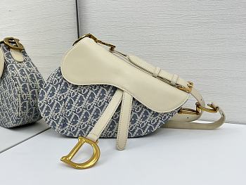 Fortok Dior Saddle bag Oblique White 24 x 20 x 7cm