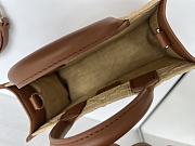 Fortok Dior Small Dior Book Tote Beige Cannage Raffia 21.5*13*7.5cm - 5