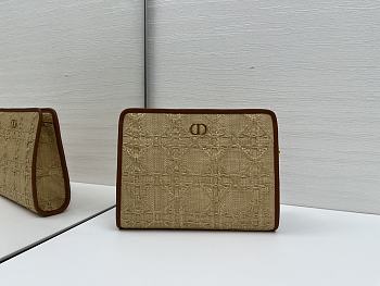 Fortok Dior 30 Montaigne Dea Pouch Natural Cannage Raffia 26×19.5×7cm