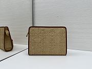 Fortok Dior 30 Montaigne Dea Pouch Natural Cannage Raffia 26×19.5×7cm - 5