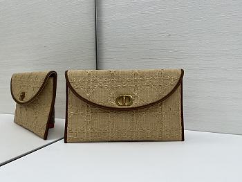 Fortok Dior 30 Montaigne Avenue Pouch Rafia 30x18.2x2cm