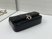Fortok Mini My Dior Bag Black Patent Cannage Calfskin 18.5 x 10 x 4 cm - 6