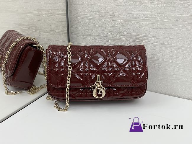 Fortok Mini My Dior Bag Rouge Patent Cannage Calfskin 18.5 x 10 x 4 cm - 1