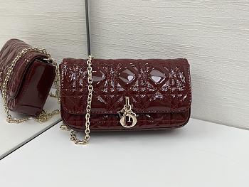 Fortok Mini My Dior Bag Rouge Patent Cannage Calfskin 18.5 x 10 x 4 cm