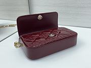 Fortok Mini My Dior Bag Rouge Patent Cannage Calfskin 18.5 x 10 x 4 cm - 2