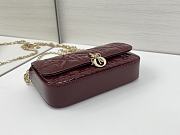Fortok Mini My Dior Bag Rouge Patent Cannage Calfskin 18.5 x 10 x 4 cm - 4