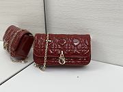 Fortok Mini My Dior Bag Red Patent Cannage Calfskin 18.5 x 10 x 4 cm - 4