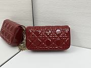 Fortok Mini My Dior Bag Red Patent Cannage Calfskin 18.5 x 10 x 4 cm - 2