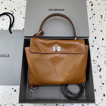 Fortok Balenciaga Rodeo Mini Handbag Brown 22.8×9.9×8.3cm