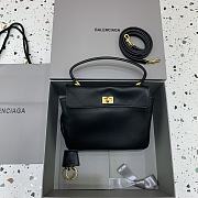 Fortok Balenciaga Rodeo Mini Handbag Black Gold Hardware 22.8×9.9×8.3cm  - 1