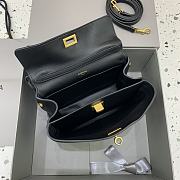 Fortok Balenciaga Rodeo Mini Handbag Black Gold Hardware 22.8×9.9×8.3cm  - 5