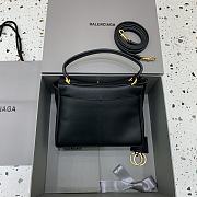 Fortok Balenciaga Rodeo Mini Handbag Black Gold Hardware 22.8×9.9×8.3cm  - 3