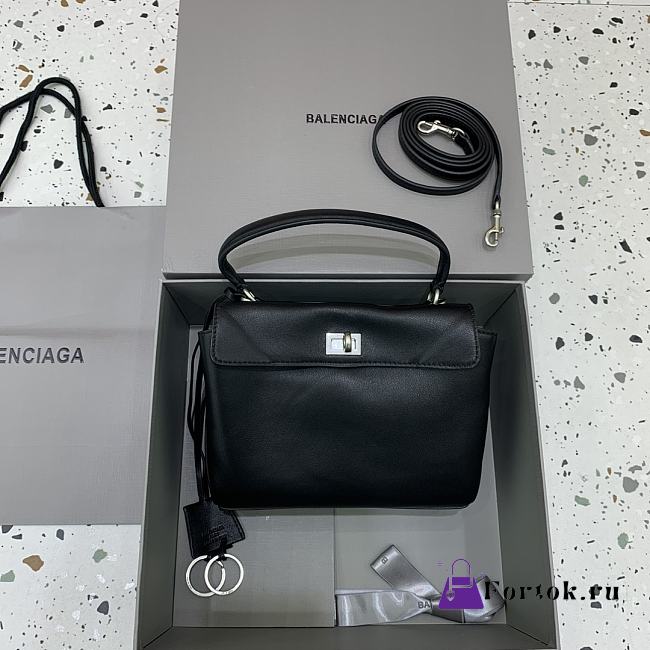 Fortok Balenciaga Rodeo Mini Handbag Black 22.8×9.9×8.3cm - 1