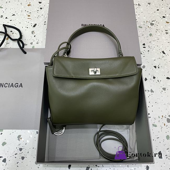 Fortok Balenciaga Rodeo Mini Handbag Olive Green 22.8×9.9×8.3cm - 1