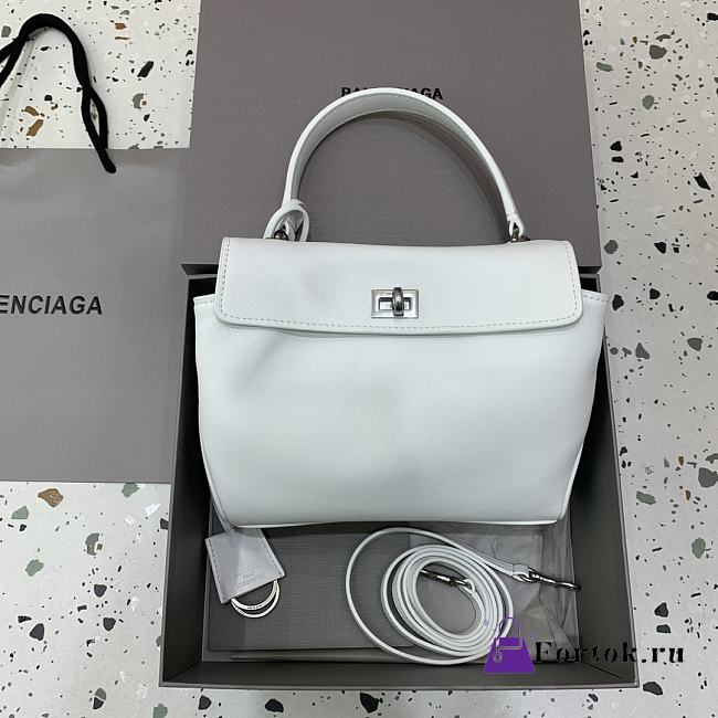 Fortok Balenciaga Rodeo Mini Handbag White 22.8×9.9×8.3cm - 1