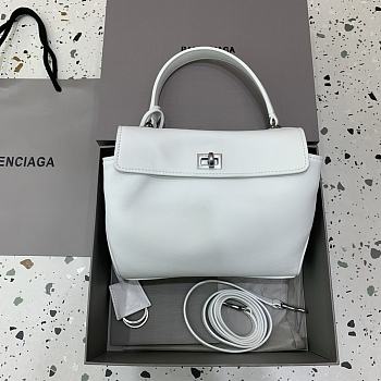 Fortok Balenciaga Rodeo Mini Handbag White 22.8×9.9×8.3cm