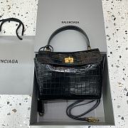 Fortok Balenciaga Rodeo Mini Handbag Crocodile Black 22.8×9.9×8.3cm - 1