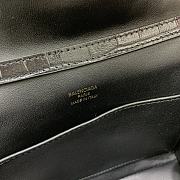 Fortok Balenciaga Rodeo Mini Handbag Crocodile Black 22.8×9.9×8.3cm - 2