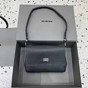 Fortok Balenciaga Bel Air Xs Flap Bag in Black Silver Hardware 23x5.5x18cm - 1
