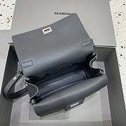 Fortok Balenciaga Bel Air Xs Flap Bag in Black Silver Hardware 23x5.5x18cm - 4
