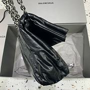 Fortok Balenciaga Women's Black Leather Medium Monaco Shoulder Bag 32.5x22x9.9cm  - 2