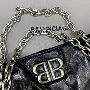 Fortok Balenciaga Women's Black Leather Medium Monaco Shoulder Bag 32.5x22x9.9cm  - 5