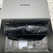 Fortok Balenciaga Women's Black Leather Medium Monaco Shoulder Bag 32.5x22x9.9cm  - 6
