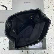 Fortok Balenciaga Women's Black Leather Small Monaco Shoulder Bag 27.9x18x9.9cm - 6