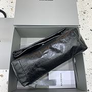 Fortok Balenciaga Women's Black Leather Small Monaco Shoulder Bag 27.9x18x9.9cm - 5