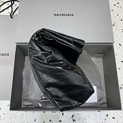 Fortok Balenciaga Women's Black Leather Medium Monaco Shoulder Bag Gold Hardware 32.5x22x9.9cm - 6
