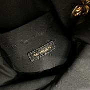 Fortok Balenciaga Women's Black Leather Medium Monaco Shoulder Bag Gold Hardware 32.5x22x9.9cm - 5