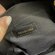 Fortok Balenciaga Women's Black Leather Small Monaco Shoulder Bag Gold Hardware 27.9x18x9.9cm - 5