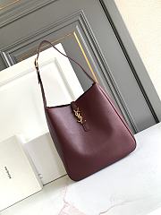 Fortok YSL Saint Laurent LE 5 À 7 hobo in grained leather Rouge 30 X 31 X 13cm - 1