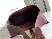 Fortok YSL Saint Laurent LE 5 À 7 hobo in grained leather Rouge 30 X 31 X 13cm - 3